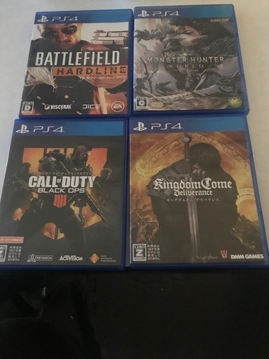 ps4 ゲームソフト4本セットでお譲り