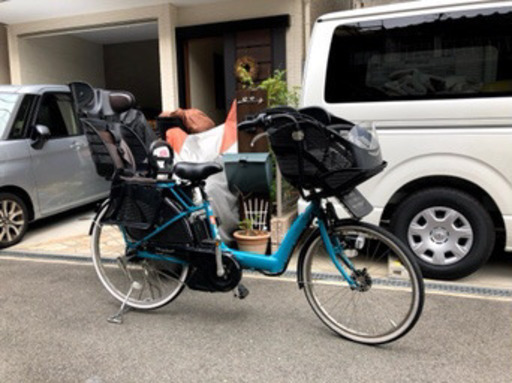 2016年購入ブリジストン製アンジェリーノ26インチ電動自転車、リアチャイルドシート、前後に取付可能なスタイリッシュバスケットのセット