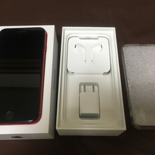 iPhone SE2 本体 64GB SIMフリー　新品同様クリアケース付の画像