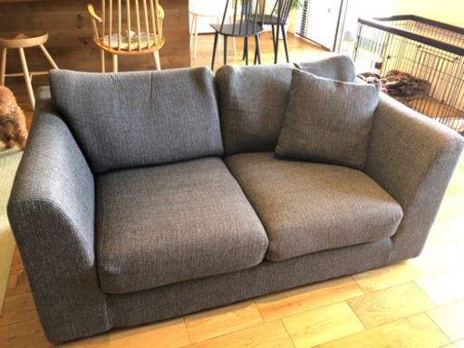 ニトリ　ボックスソファ　中古品　グレー