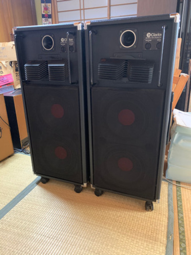 【取引中】clarionクラリオン スピーカー（ペア） MS-9500A 業務用音響3wayスピーカー 260W