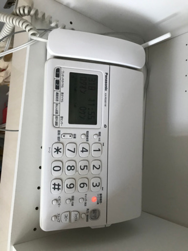 パナソニック 電話機FAX機能付（KX-PD301）ホワイト 本体・子機1台