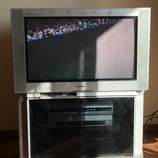 SHARP製ブラウン管テレビ、テレビ台差し上げます！