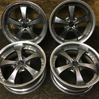 HINODEX 社外ホイール 18インチ 4本 8J5HPCD114.3約+37 深リム (VHE129