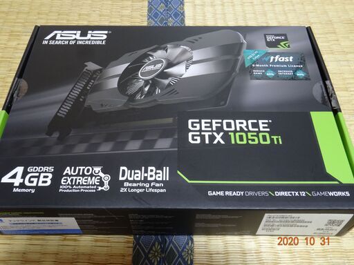 ASUS GEFORCE GTX1050ti 4GB 【補助電源不要】
