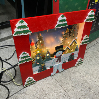 クリスマスイルミネーション　ウッドスノーマン　ウィンドーライト　...
