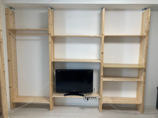 2×4と1×4の板の突っ張り棚　ディアウォール　ウォリストDIY 