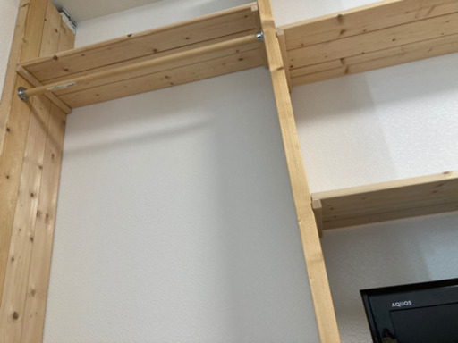 2×4と1×4の板の突っ張り棚　ディアウォール　ウォリストDIY 