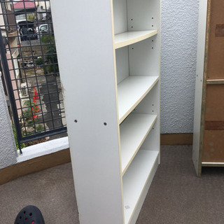 本棚　白　マルチユースラックの画像
