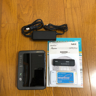 無線LANルーター NEC AtermWR9500N USBスティックセット PA-WR9500N-HP/U 【無線LANブロードバンドルーター】の画像