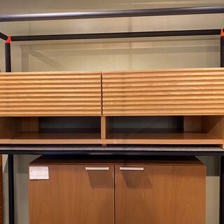テレビボード ナチュラル 引き出し付き 収納棚付き 中古品