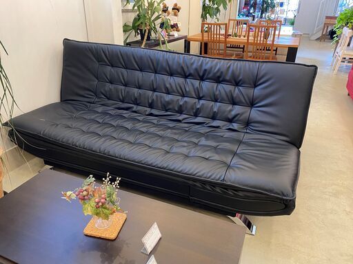 ソファベッド ソファ ニトリ 黒 3人掛け 3.0P 中古品
