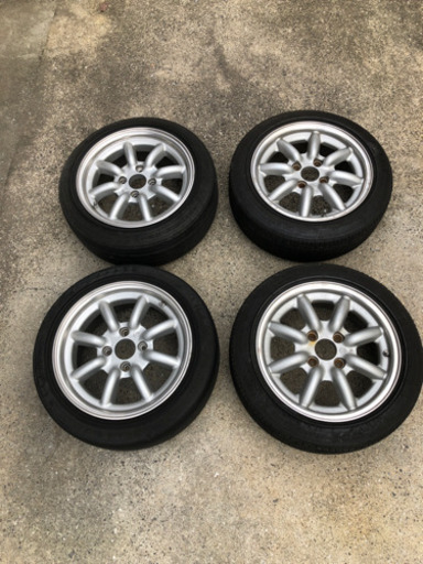 当時物 ワタナベホイール 14インチ 165-55 引っ張りタイヤ 値引き交渉有り