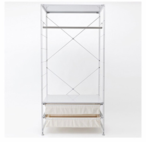 無印良品 スチールユニットシェルフ・ワードローブセット・引出し付き