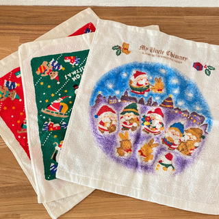 未使用品　ハンドタオル　クリスマス　サンタクロース
