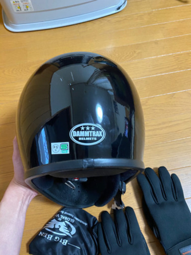 取引中　バイクヘルメット、グローブ、ゴーグルセット