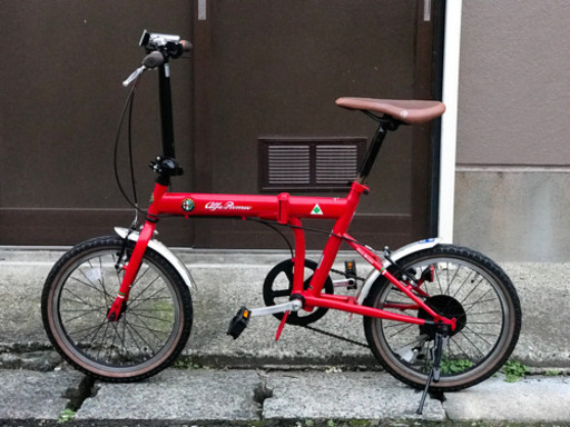 ALFA ROMEO アルファロメオ ミニベロ  折りたたみ自転車 FDB186 レッド 6段変速 18インチ 動作確認済み美品