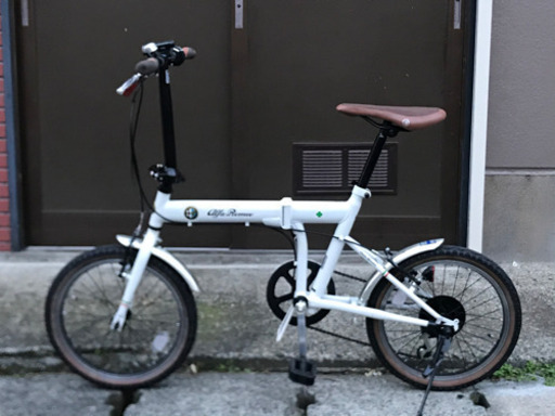 ALFA ROMEO アルファロメオ ミニベロ 折りたたみ自転車 FDB186 ホワイト 6段変速 18インチ 動作確認済み美品