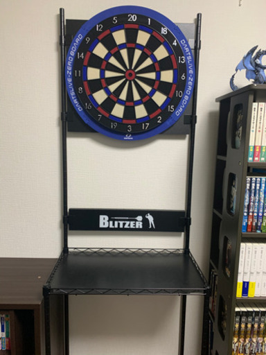 【ほぼ新品、引越しの為早期処分】ダーツライブゼロボード、ラックセット