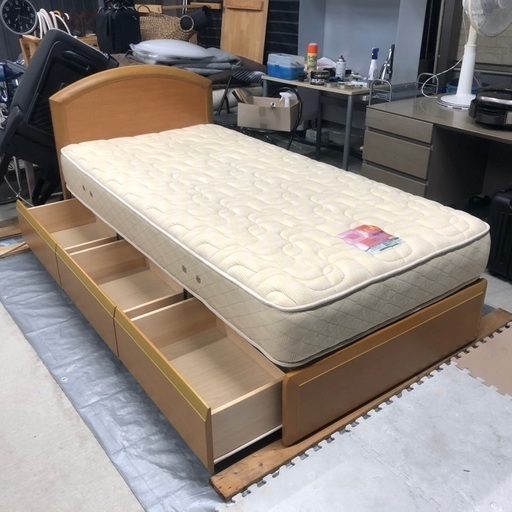【美品】収納付きシングルベッド