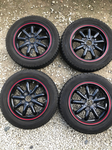スタッドレス&アルミホイール　4本　155 65R14 75Q