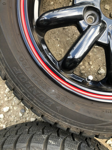 スタッドレス&アルミホイール　4本　155 65R14 75Q