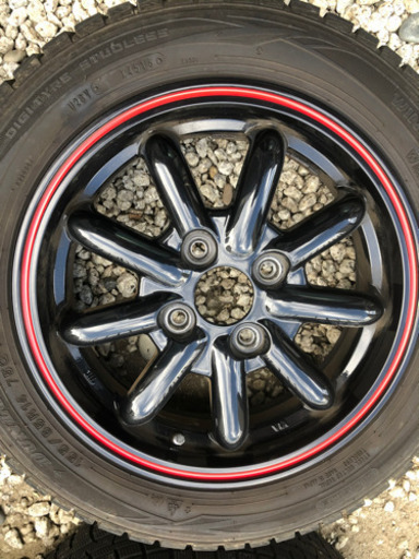 スタッドレス&アルミホイール　4本　155 65R14 75Q
