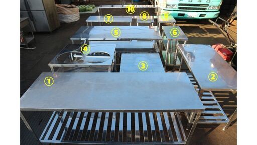 ☆激安☆超買い得☆厨房台　作業台　10点セット☆★マルゼン★業務用厨房★引取限定