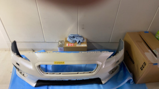 値下げ純正 VAB前期 WRX STi S207専用フロントバンパー(白パール)