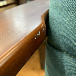 ノーブランド品! ブルー系統の2人掛けソファです♪の画像