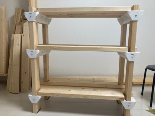 DIY 2×4の棚　引っ越し作業中