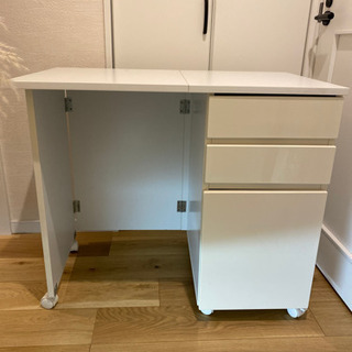 折り畳みデスク　勉強机　テーブル　引き出し　収納の画像