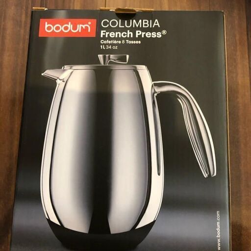 ボダム Columbia コロンビア コーヒープレス ダブルウォール 1 L Chrome クローム 1308-16