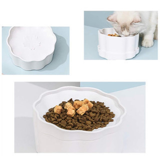 値下げ‼️【新品】CATISM 猫食器 犬食器 ペット皿 ペット食器 給餌器 猫 ペット食器台 猫食器スタンド ペット用食器 三つ調節可能モデル ペット ボウル ペット食器 滑り止め 犬猫用 餌入れ 水入れ 水飲みボウル 大容量の画像