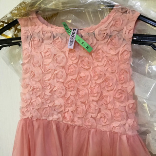超美品☆ドレス3点セット120.130 ファージャケット付き 七五三、結婚式に♪の画像