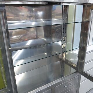ステンレスケビント ドクター キャビネット 医療棚 ショーケース　モノ市場半田店 119の画像