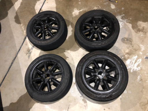 【引き取り限定】ブラックレーシング　14インチ　6j +40 PCD100 4穴