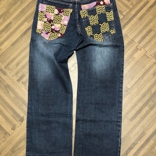 gumu具夢☆刺繍和柄豪華デニム☆Mサイズ