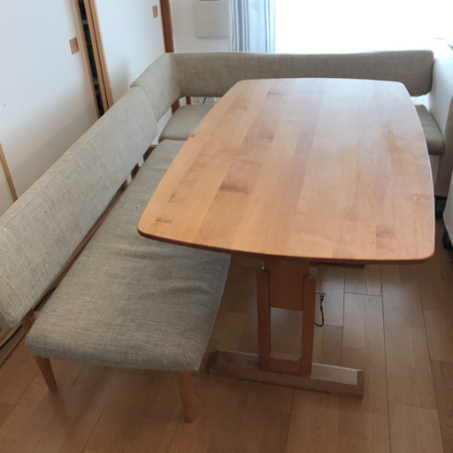 momonatural ダイニングテーブルandベンチセット