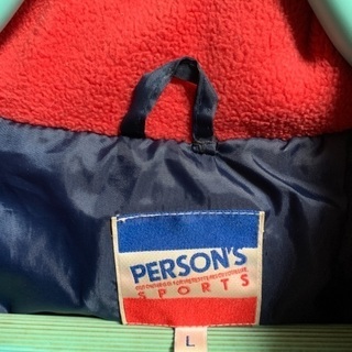 中古 パーソンズ ダウンコート紺色Lサイズの画像