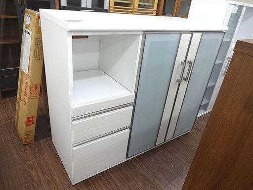 札幌 引き取り ニトリ カウンター キッチンボード/食器棚 ポスティア 白 120cm