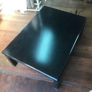 【近隣の方は送り届けます】黒色木目こたつ長方形＋敷布団　掛けふとん無し