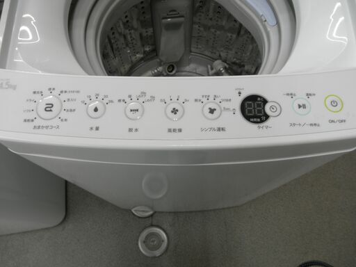 西岡店 洗濯機 4.5kg 2018年製 ハイアール JW-C45A 白