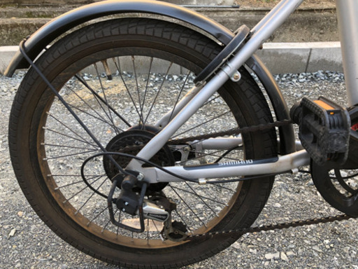 美品 コグホーン 20インチ折りたたみ自転車 6段変速 Panasonicオートライト付