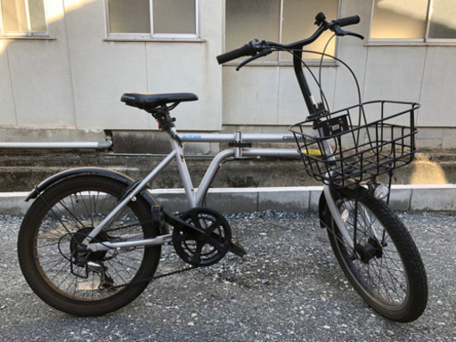 美品 コグホーン 20インチ折りたたみ自転車 6段変速 Panasonicオートライト付
