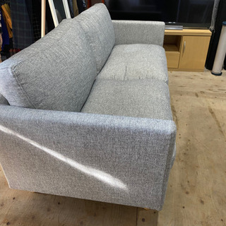 美品‼︎ファブリックソファ3人掛け◇オシャレなライトグレー【1103-N3】