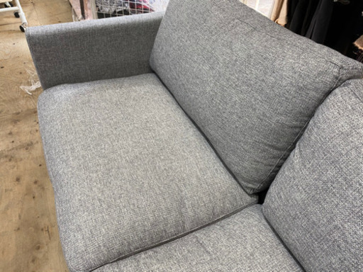 美品‼︎ファブリックソファ3人掛け◆オシャレなライトグレー【1103-N3】
