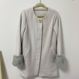 MAJESTIC LEGON 袖ファーノーカラーコート