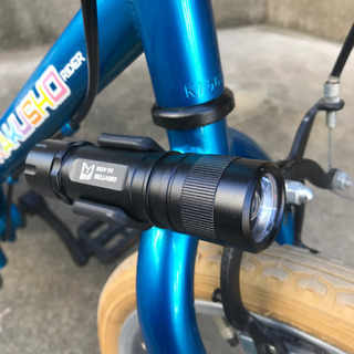 18インチ補助輪なし子供用自転車「ラクショーライダー」 + ライト(GENTOS 閃)の画像