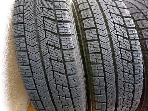 ガリ無し 19年製新古？最高峰BS製VRX スタッドレスタイヤ 社外アルミ付  155/65R14⑫